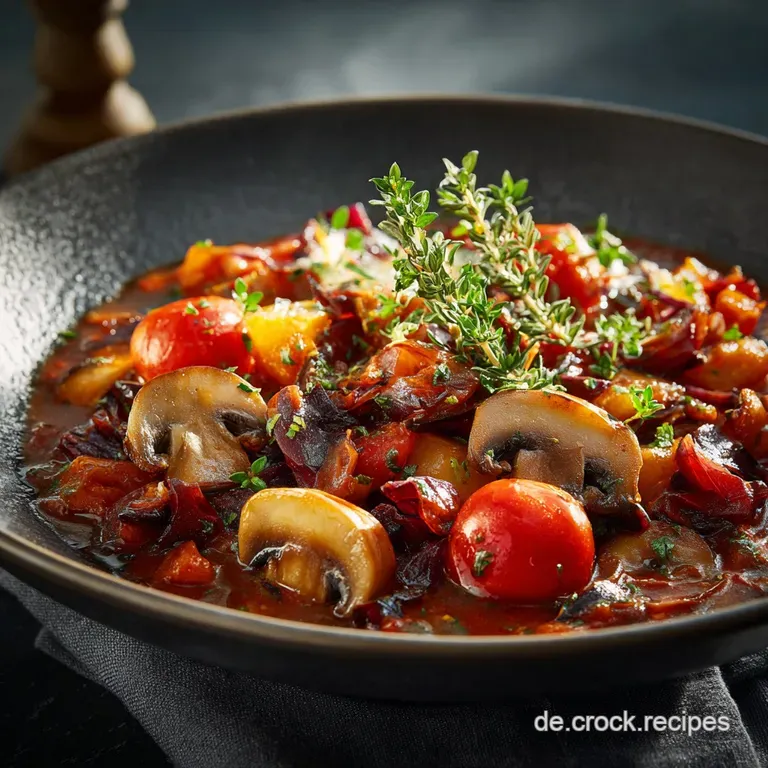 Tomatenchampignongulasch Mit Rotkohl: Der Deftige Klassiker presentation