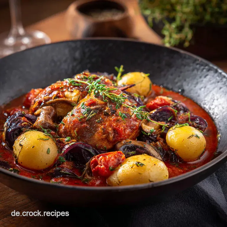 TomatenChampignonGulasch mit Rotkohl: Der deftige Klassiker