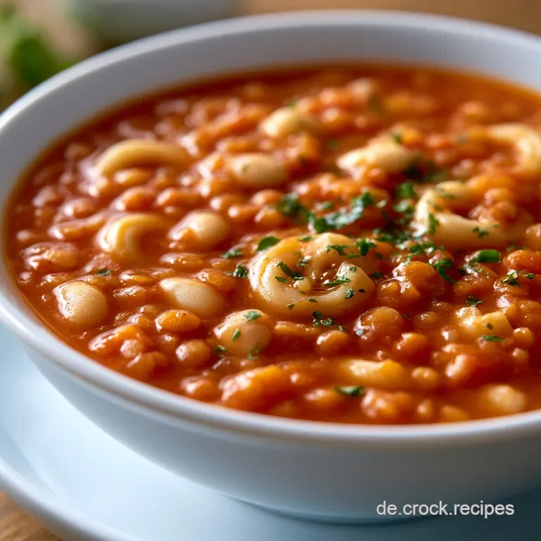 T&uuml;rkische Gem&uuml;sesuppe mit Nudeln Linsen Bohnen