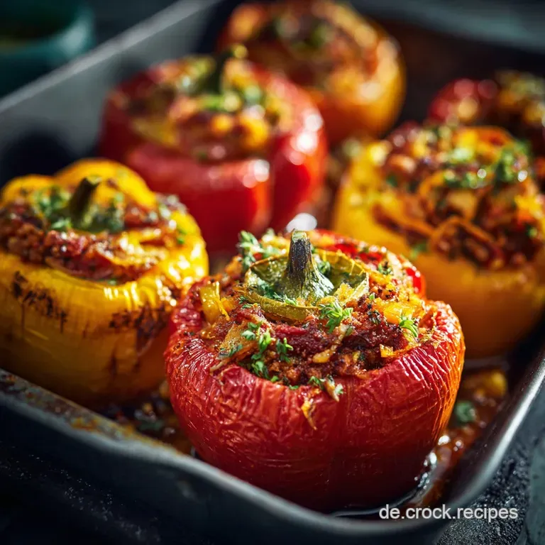 Vegane Gef&uuml;llte Paprika: Der saftigste Comfort Food Klassiker