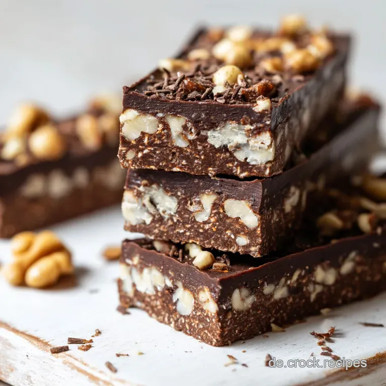 Vegane Riegel: Schoko-Nuss-Schnitten Ohne Zucker presentation