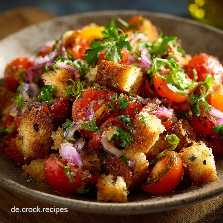 Veganer Brotsalat Panzanella: Der Einfache Sonnenteller F&uuml;r Hei&szlig;e Tage presentation