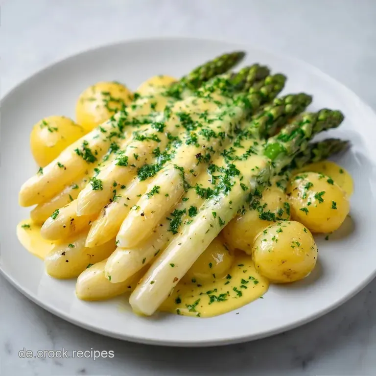 Wei&szlig;er Spargel mit Sauce Hollandaise und Kartoffeln