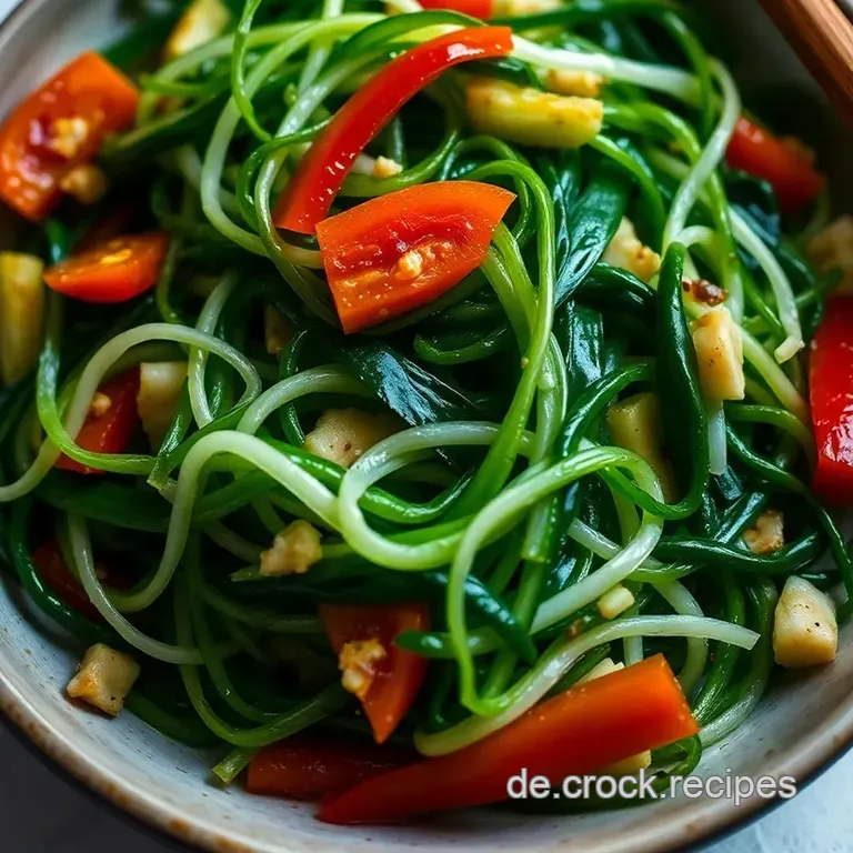 Wakame Salat – Ein erfrischender Algensalat der japanischen Küche presentation