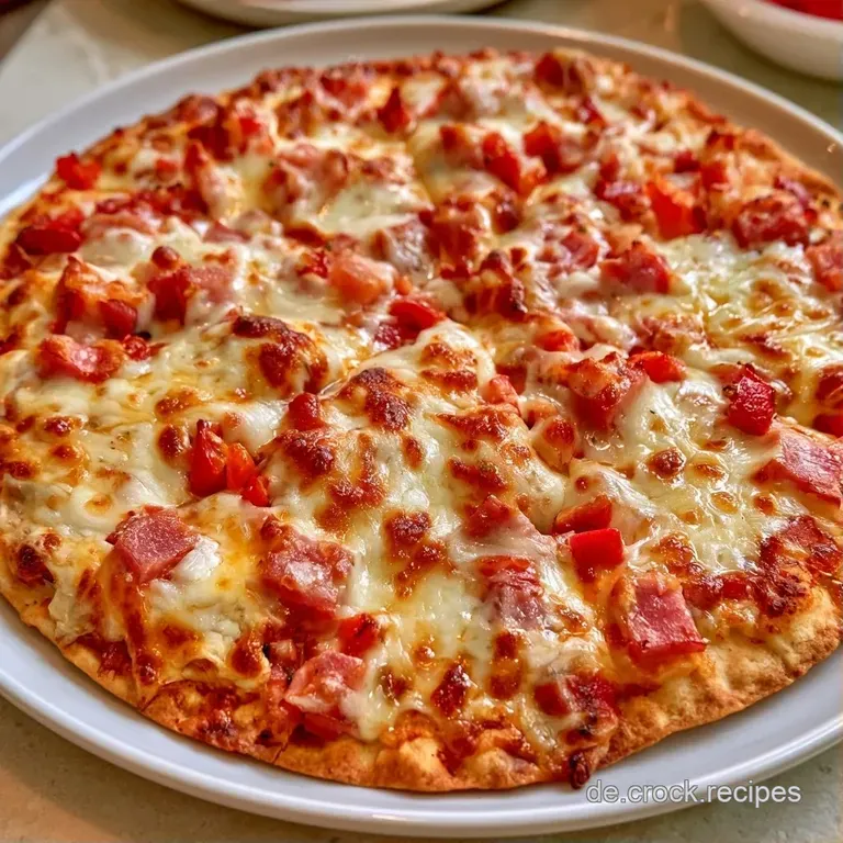 In St&uuml;cke geschnittene, knusprige Fladenbrot-Pizza auf einem Holzbrett mit gl&auml;nzendem K&auml;se und einer Prise Kr&auml;utern.