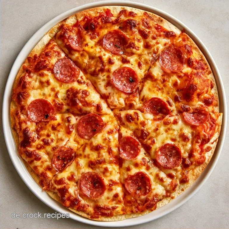 Knusprige Wrap Pizza Pfanne