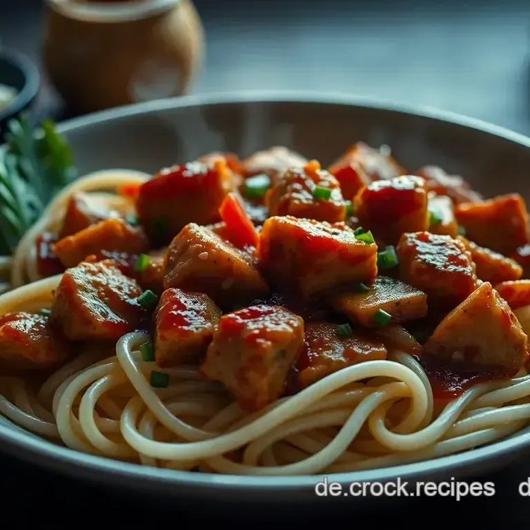 Bali Feeling zuhause: Würzige Hähnchenstücke im Nudelbett!