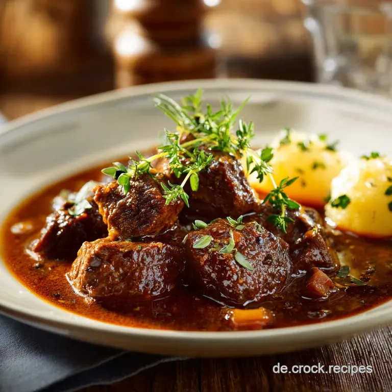Herzhaftes Ddr Lebergulasch Zarte Leber in W&uuml;rziger Majoranso&szlig;e presentation