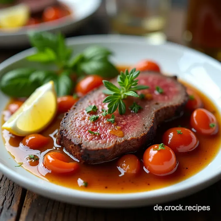 Zartes Rindfleisch in BalsamicoZwiebelSauce