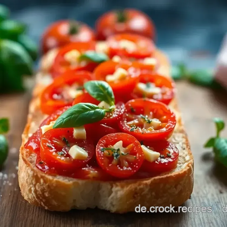 Zauberhafte Bruschetta mit Tomaten und Basilikum