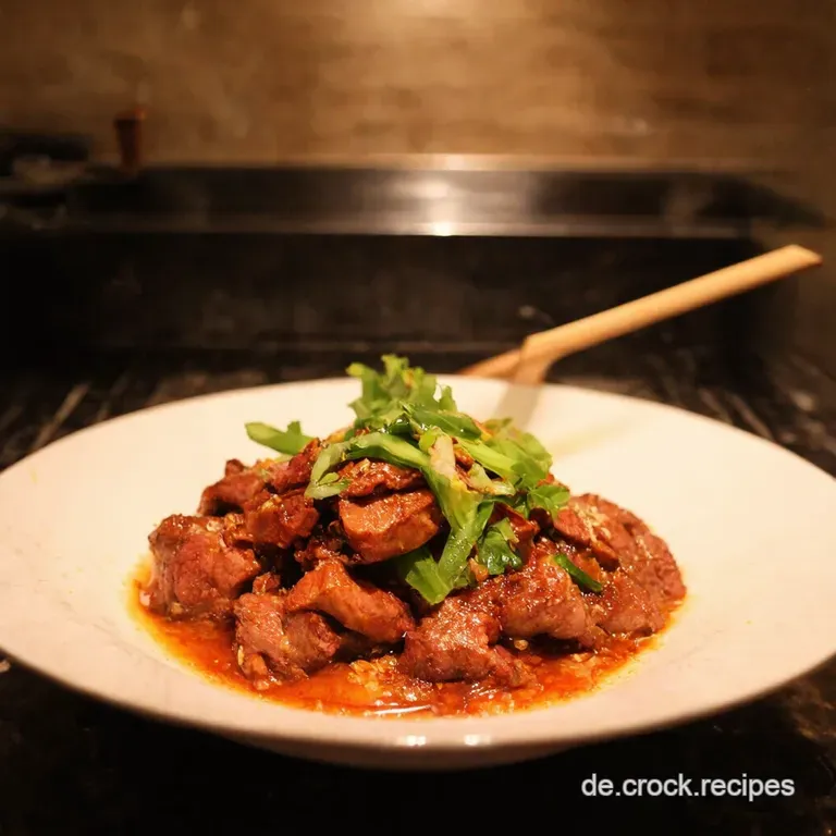 Ziegenfleisch Mit Mango Kartoffeln Tomatensalat presentation