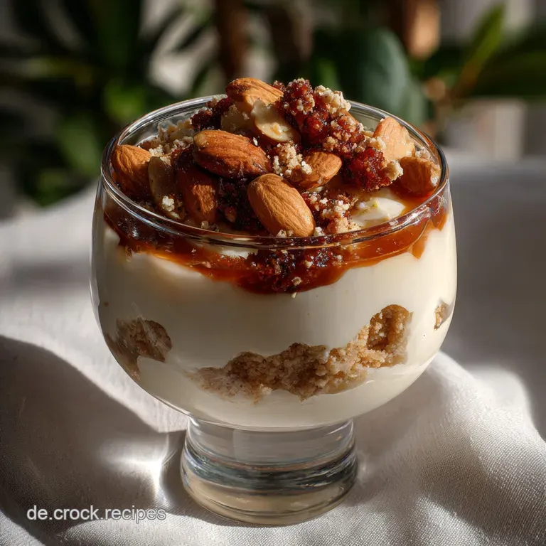 Cremiges Zimtparfait mit gebrannten Mandeln