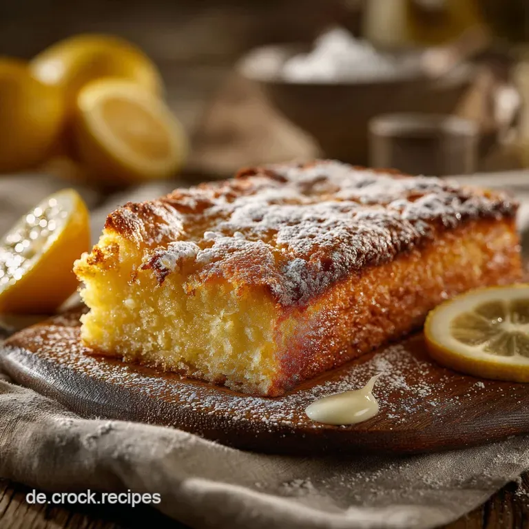 Zitronenselterswasserkuchen Der Saftigste R&uuml;hrkuchenklassiker presentation