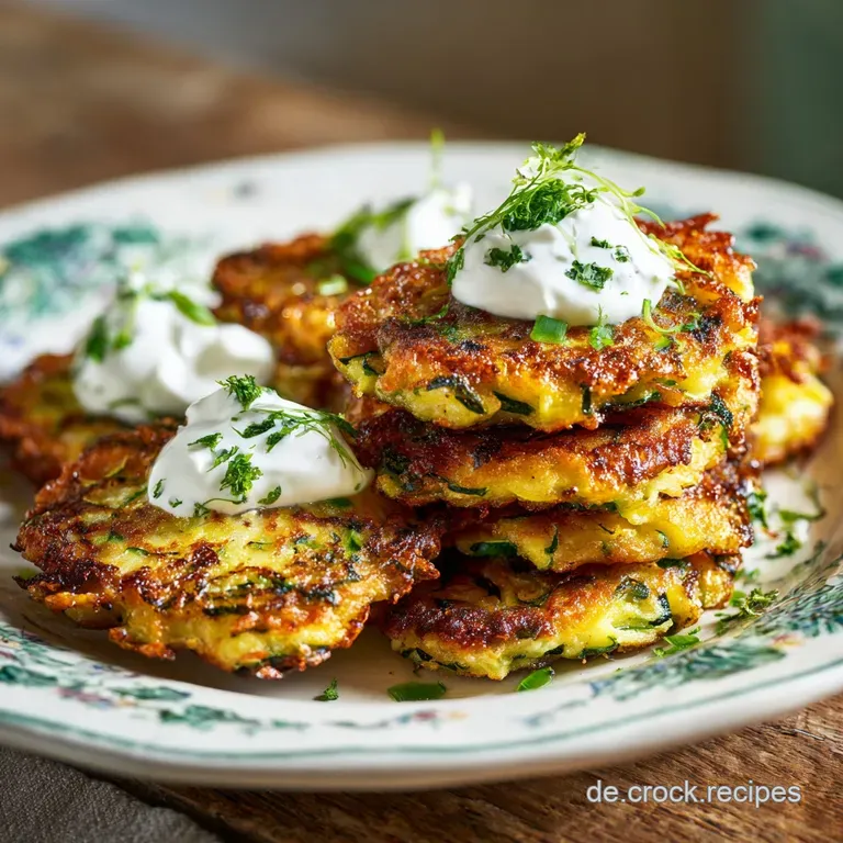 Zucchini Kartoffelpuffer Kr&auml;uterquark