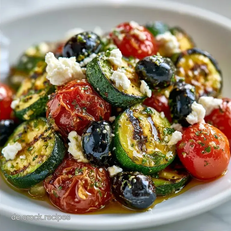 Zucchini-Pfanne Mit Feta Auf Mediterrane Art