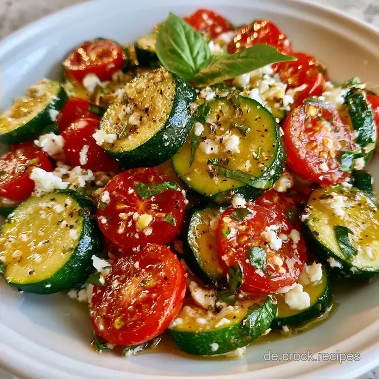 Zucchinisalat mit Tomaten und Feta-Ersatz