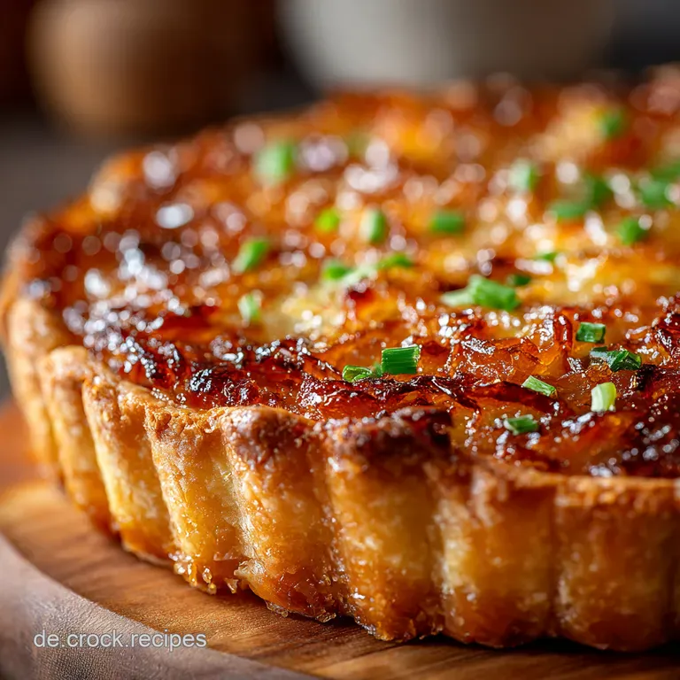 Zwiebelkuchen Deluxe Tart mit karamellisierten Zwiebeln